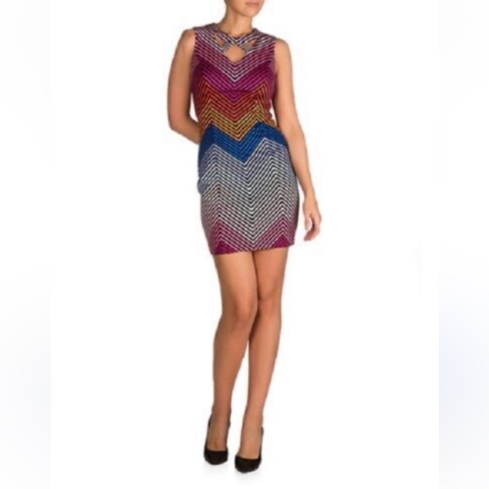 Guess Multicolor Pattern Dress sleeveless